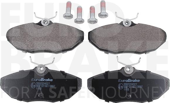 Eurobrake 5502224027 - Комплект спирачно феродо, дискови спирачки vvparts.bg