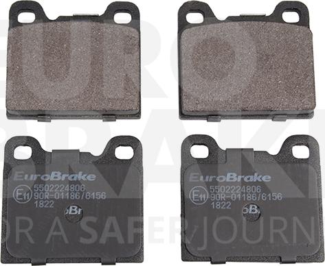 Eurobrake 5502224806 - Комплект спирачно феродо, дискови спирачки vvparts.bg