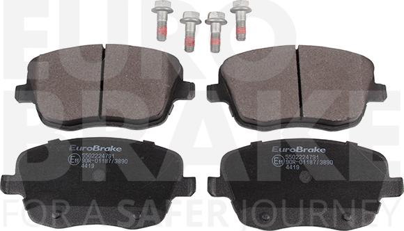 Eurobrake 5502224791 - Комплект спирачно феродо, дискови спирачки vvparts.bg