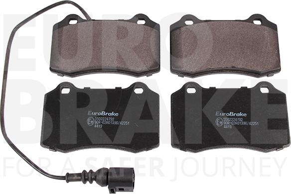 Eurobrake 5502224792 - Комплект спирачно феродо, дискови спирачки vvparts.bg