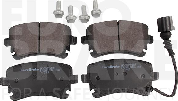 Eurobrake 5502224764 - Комплект спирачно феродо, дискови спирачки vvparts.bg