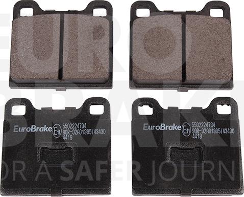 Eurobrake 5502224704 - Комплект спирачно феродо, дискови спирачки vvparts.bg
