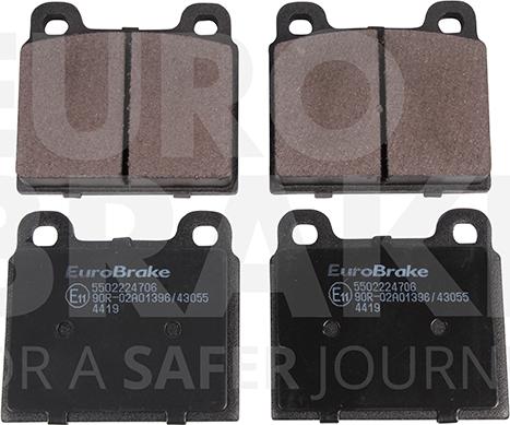 Eurobrake 5502224706 - Комплект спирачно феродо, дискови спирачки vvparts.bg