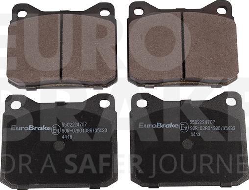 Eurobrake 5502224707 - Комплект спирачно феродо, дискови спирачки vvparts.bg