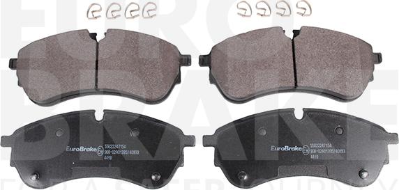 Eurobrake 55022247154 - Комплект спирачно феродо, дискови спирачки vvparts.bg