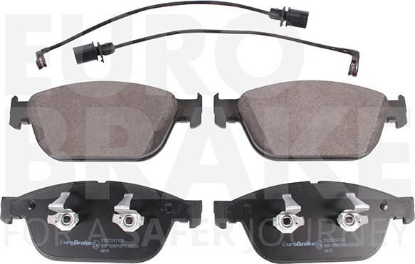 Eurobrake 55022247104 - Комплект спирачно феродо, дискови спирачки vvparts.bg