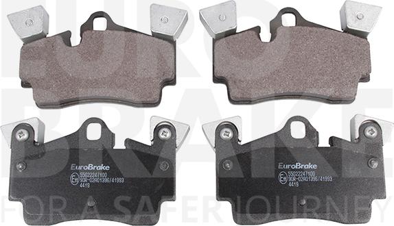 Eurobrake 55022247100 - Комплект спирачно феродо, дискови спирачки vvparts.bg