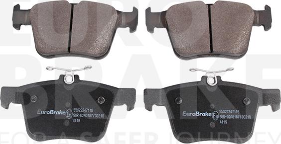 Eurobrake 55022247116 - Комплект спирачно феродо, дискови спирачки vvparts.bg