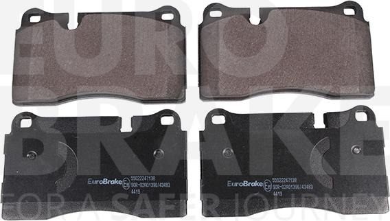 Eurobrake 55022247138 - Комплект спирачно феродо, дискови спирачки vvparts.bg