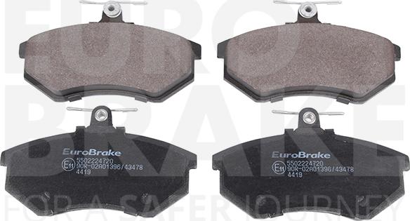Eurobrake 5502224720 - Комплект спирачно феродо, дискови спирачки vvparts.bg