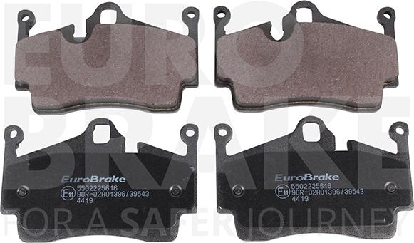 Eurobrake 5502225616 - Комплект спирачно феродо, дискови спирачки vvparts.bg