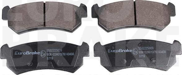 Eurobrake 5502225009 - Комплект спирачно феродо, дискови спирачки vvparts.bg
