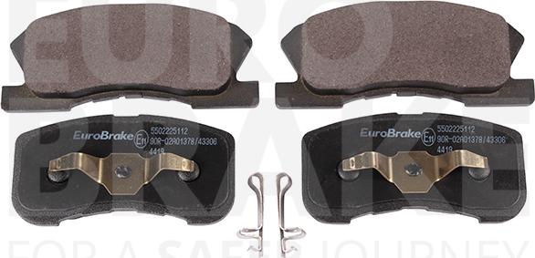 Eurobrake 5502225112 - Комплект спирачно феродо, дискови спирачки vvparts.bg