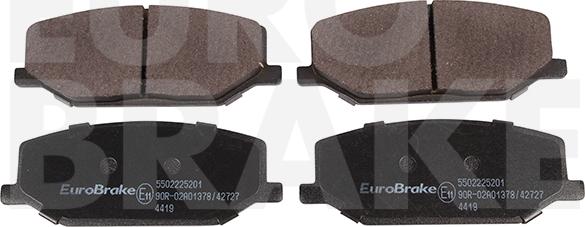 Eurobrake 5502225201 - Комплект спирачно феродо, дискови спирачки vvparts.bg