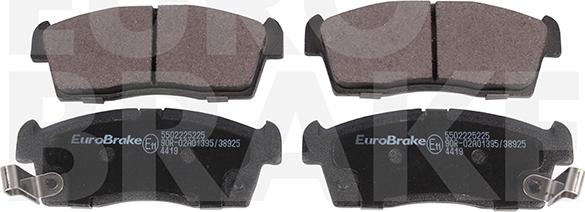 Eurobrake 5502225225 - Комплект спирачно феродо, дискови спирачки vvparts.bg