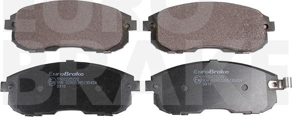 Eurobrake 5502225222 - Комплект спирачно феродо, дискови спирачки vvparts.bg