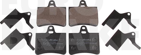 Eurobrake 5502221946 - Комплект спирачно феродо, дискови спирачки vvparts.bg