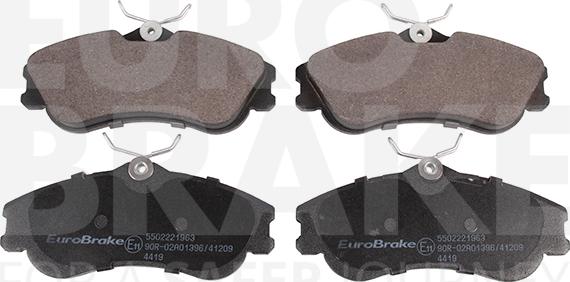 Eurobrake 5502221963 - Комплект спирачно феродо, дискови спирачки vvparts.bg
