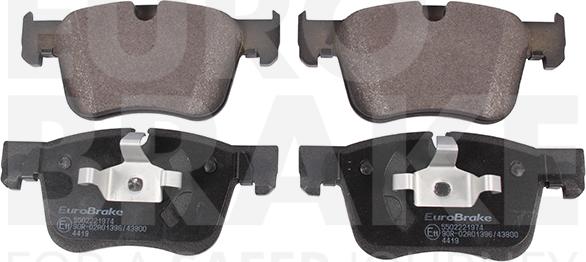 Eurobrake 5502221974 - Комплект спирачно феродо, дискови спирачки vvparts.bg