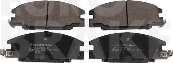 Eurobrake 5502221405 - Комплект спирачно феродо, дискови спирачки vvparts.bg