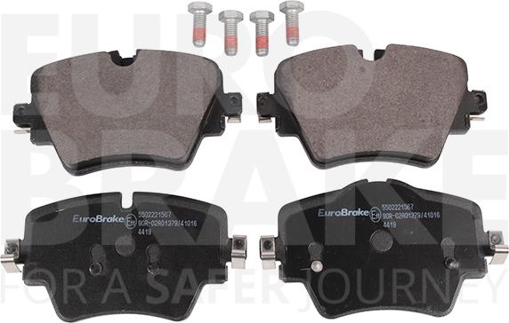 Eurobrake 5502221567 - Комплект спирачно феродо, дискови спирачки vvparts.bg