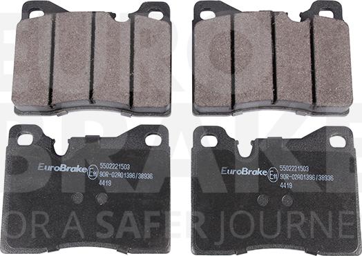 Eurobrake 5502221503 - Комплект спирачно феродо, дискови спирачки vvparts.bg