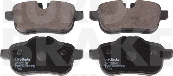 Eurobrake 5502221580 - Комплект спирачно феродо, дискови спирачки vvparts.bg