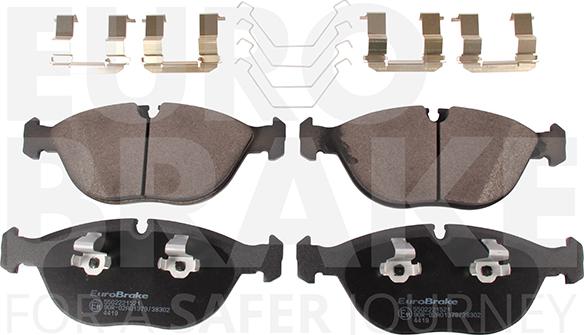 Eurobrake 5502221521 - Комплект спирачно феродо, дискови спирачки vvparts.bg