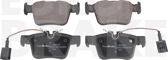 Eurobrake 5502221037 - Комплект спирачно феродо, дискови спирачки vvparts.bg