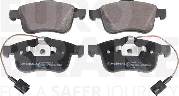 Eurobrake 5502221026 - Комплект спирачно феродо, дискови спирачки vvparts.bg