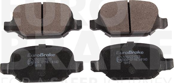 Eurobrake 5502221023 - Комплект спирачно феродо, дискови спирачки vvparts.bg