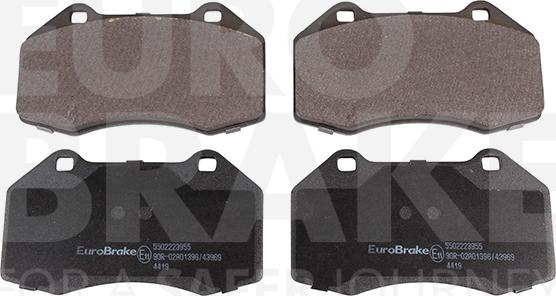 Eurobrake 5502223955 - Комплект спирачно феродо, дискови спирачки vvparts.bg