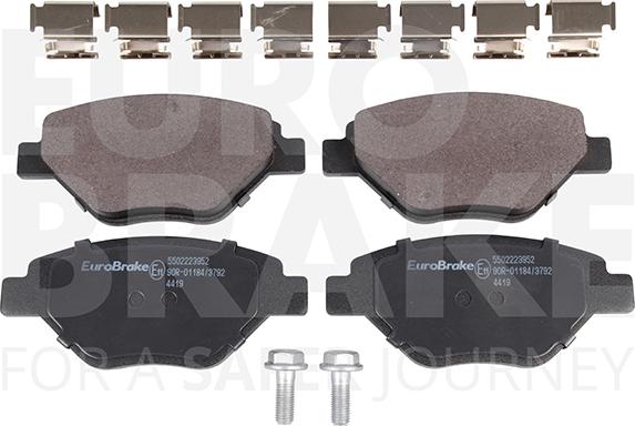 Eurobrake 5502223952 - Комплект спирачно феродо, дискови спирачки vvparts.bg