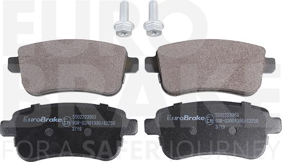 Eurobrake 5502223963 - Комплект спирачно феродо, дискови спирачки vvparts.bg