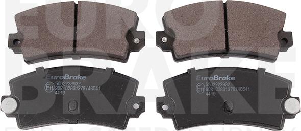 Eurobrake 5502223932 - Комплект спирачно феродо, дискови спирачки vvparts.bg