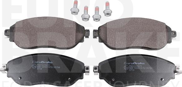 Eurobrake 5502223972 - Комплект спирачно феродо, дискови спирачки vvparts.bg