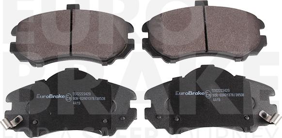 Eurobrake 5502223429 - Комплект спирачно феродо, дискови спирачки vvparts.bg