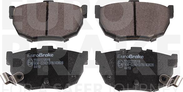 Eurobrake 5502223518 - Комплект спирачно феродо, дискови спирачки vvparts.bg
