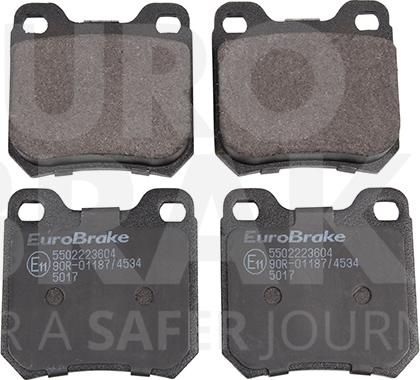 Eurobrake 5502223604 - Комплект спирачно феродо, дискови спирачки vvparts.bg