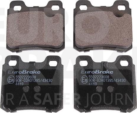 Eurobrake 5502223608 - Комплект спирачно феродо, дискови спирачки vvparts.bg