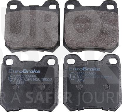 Eurobrake 5502223603 - Комплект спирачно феродо, дискови спирачки vvparts.bg
