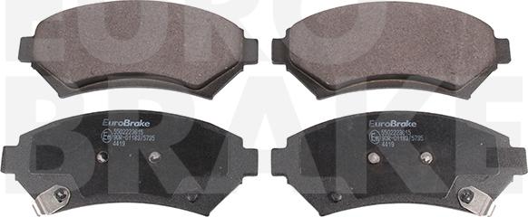 Eurobrake 5502223615 - Комплект спирачно феродо, дискови спирачки vvparts.bg