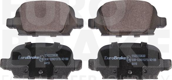 Eurobrake 5502223630 - Комплект спирачно феродо, дискови спирачки vvparts.bg