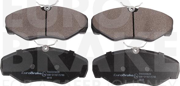 Eurobrake 5502223626 - Комплект спирачно феродо, дискови спирачки vvparts.bg