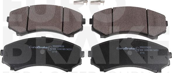 Eurobrake 5502223026 - Комплект спирачно феродо, дискови спирачки vvparts.bg