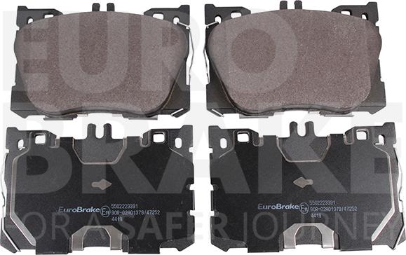 Eurobrake 5502223391 - Комплект спирачно феродо, дискови спирачки vvparts.bg