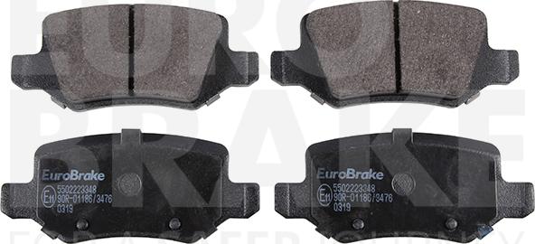 Eurobrake 5502223348 - Комплект спирачно феродо, дискови спирачки vvparts.bg