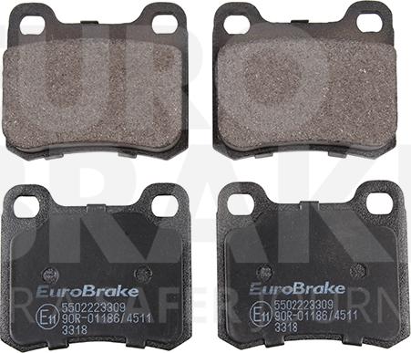 Eurobrake 5502223309 - Комплект спирачно феродо, дискови спирачки vvparts.bg