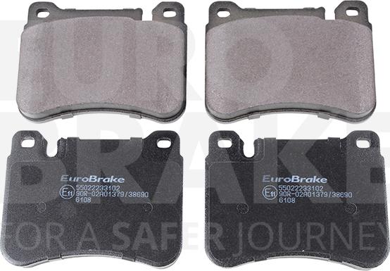 Eurobrake 55022233102 - Комплект спирачно феродо, дискови спирачки vvparts.bg
