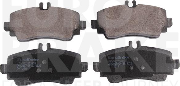 Eurobrake 5502223333 - Комплект спирачно феродо, дискови спирачки vvparts.bg